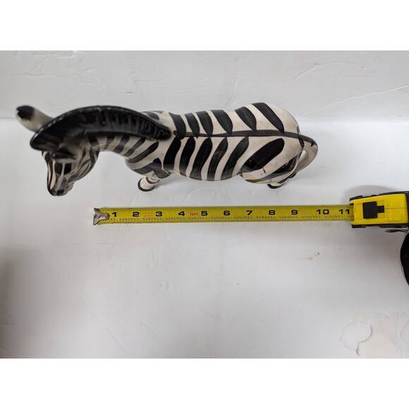Vintage Ceramic Zebra Figurine Made in Japan Hand Painted 9" collectible NICE - Picture 7 of 8